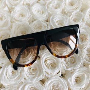 CELINE Flat Top Two Tone Sunglasses